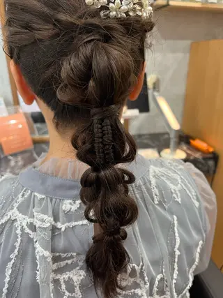 ヘアアレンジ 西田辺/ブリーチ/ SASARAのヘアスタイル