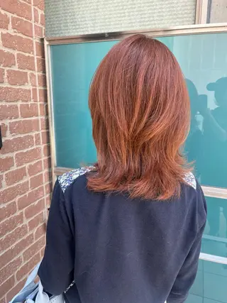 ミディアム カラー パーマ ヘアアレンジ メンズ キッズ ネイル マツエク・マツパ アイブロウ 久木原 ゆりのヘアスタイル