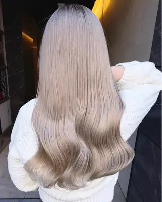 ロング カラー ブリーチ 透明感HIDEのヘアスタイル