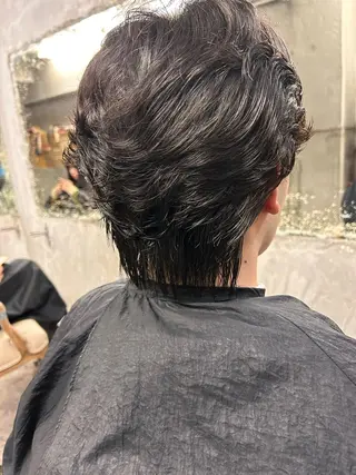 ミディアム カラー パーマ メンズ お任せヘア☘️☘️ 及川渚のヘアスタイル