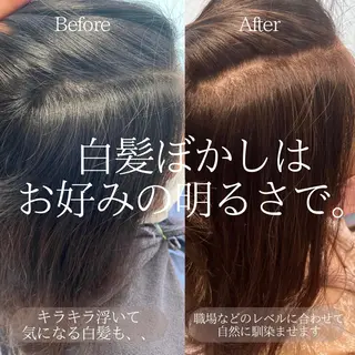 セミロング カラー matka白髪ぼかし 大人ヘア/KEIKOのヘアスタイル