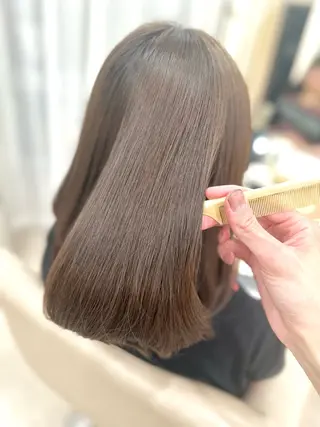 ミディアム カラー 縮毛矯正✨ストカール ✨髪質改善✨山下のヘアスタイル