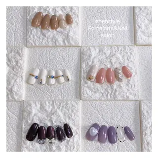 ミディアム ネイル 🐾enen style 🐾のネイルデザイン