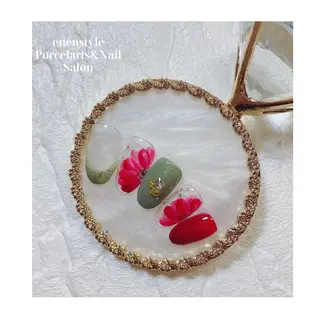 ミディアム ネイル 🐾enen style 🐾のネイルデザイン