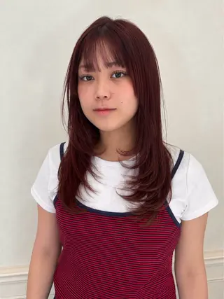 ロング カラー 艶感暖色カラー🥀/ レイヤー / れいかのヘアスタイル