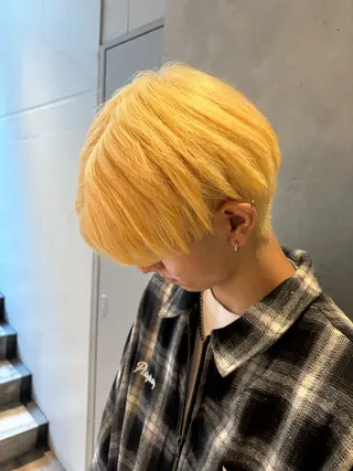 ショート カラー メンズ 落ちる黒 森崎雄斗のヘアスタイル
