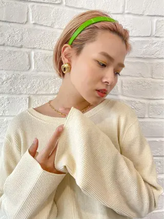 ショート カラー ヘアアレンジ 天神レイヤーカット No.1💖マユカのヘアスタイル