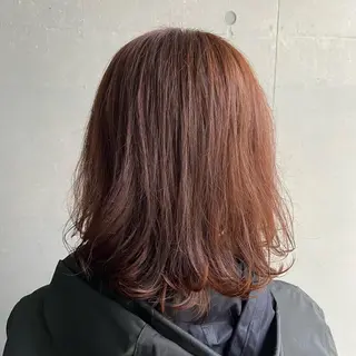 ミディアム カラー パーマ 💜推しインナー カラー/菊池柊真💜のヘアスタイル