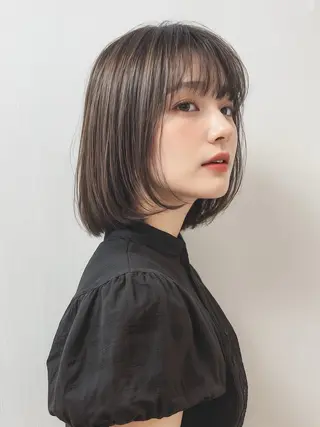 ミディアム 梅田🫧髪質改善 縮毛矯正🫧村上蒼生のヘアスタイル