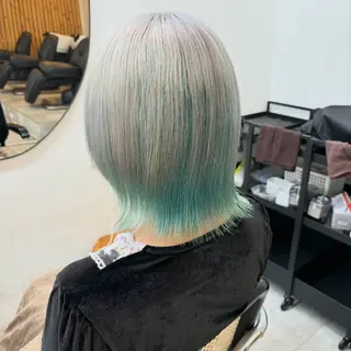 ショート カラー ヘアアレンジ 渋谷🤍ハイトーン 🤍ボブ🤍FUMUのヘアスタイル