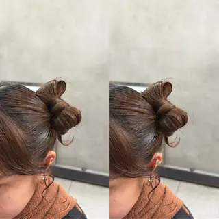 ミディアム ヘアアレンジ 梅田茶屋町ヘアセット 🎀RIONA🎀のヘアスタイル