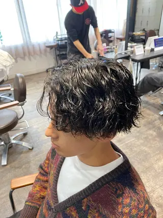 ショート パーマ メンズ 大阪/メンズパーマ /海外風/江﨑翔のヘアスタイル