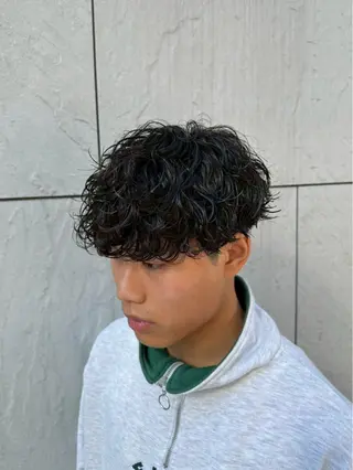 パーマ メンズ 海外風パーマ カラー特化園田　楓莉のヘアスタイル