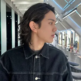 セミロング カラー パーマ メンズ 朝楽メンズパーマ 🥇メンズカット吉田のヘアスタイル