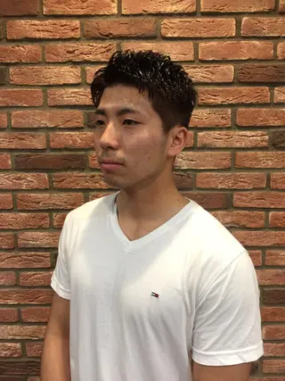 ショート パーマ 赤坂barber 古澤慶一郎【モテ髪】のヘアスタイル