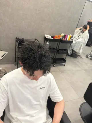 ショート カラー パーマ メンズ メンズ特化 👑YUTAのヘアスタイル