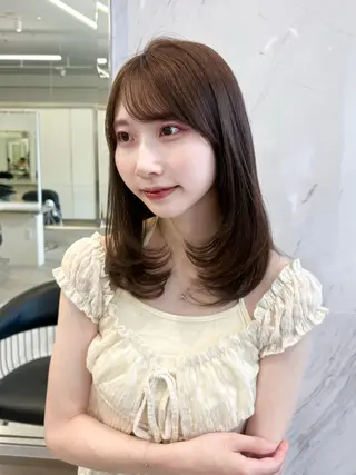 ミディアム Parve Mix/ 平 奈果🎀のヘアスタイル