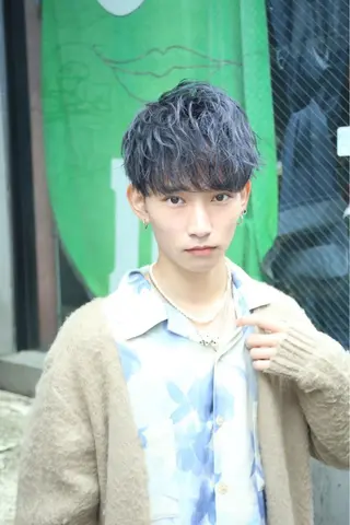 ショート カラー パーマ メンズ Men'ssalon LiG/江坂のヘアスタイル