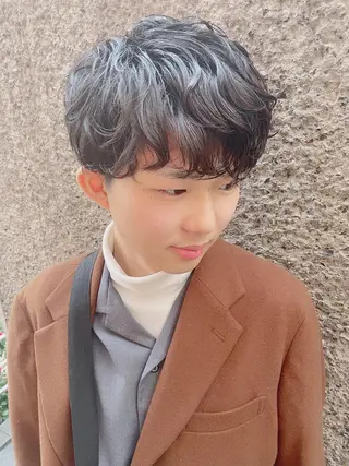 ショート カラー パーマ ヘアアレンジ メンズ ちこ .のヘアスタイル