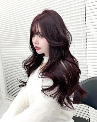 カラー 中×韓mix🥀秋色 ワンホンヘア🤍のヘアスタイル