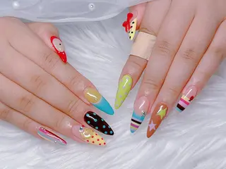 ロング カラー yuna ユナのネイルデザイン