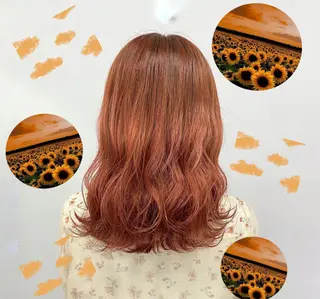 セミロング カラー ヘアアレンジ 上品＆韓国風 🥀海心🥀のヘアスタイル