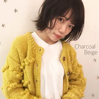 ミディアム カラー 市川 千夏のヘアスタイル