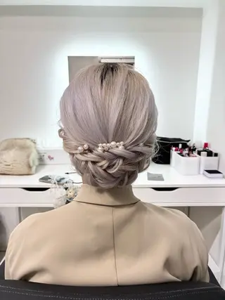 セミロング ヘアアレンジ ヘアセット専門店 Rのヘアスタイル