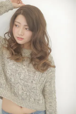 ミディアム セミロング ロング カラー colorshair 田宮店/大岡亮介のヘアスタイル