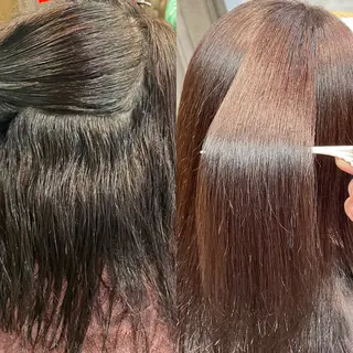 銀座:似合わせカラー オリーブ🫒アレンジのヘアスタイル