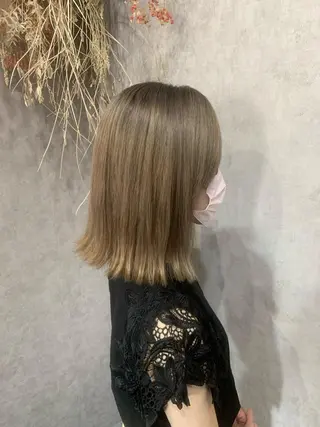 ミディアム giniro ホソミのヘアスタイル