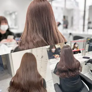 ロング カラー 🍩似合わせボブ ×チョコブラウン🍩のヘアスタイル