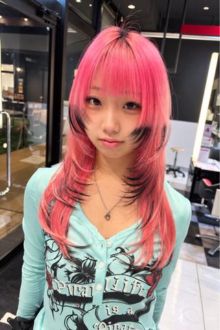 セミロング カラー ブリーチ/ヘアケア/ 艶髪/イギチハルのヘアスタイル