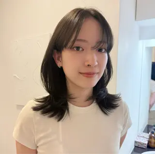ミディアム カラー mellow NANAのヘアスタイル