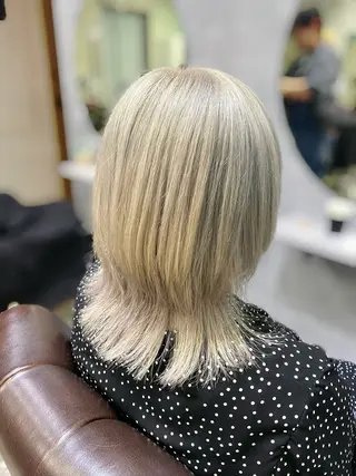 セミロング カラー レイヤーカット ショート/宮本洋介のヘアスタイル