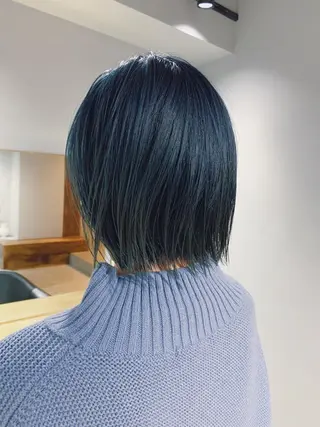 ショート カラー ボブパーマコテ巻き風 パーマNo1深江秀平のヘアスタイル
