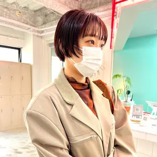 ショート カラー 朝が楽になるパーマ /ミリヤのヘアスタイル