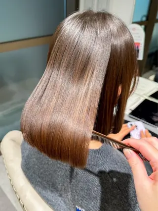 ミディアム カラー 中野 芽郁のヘアスタイル