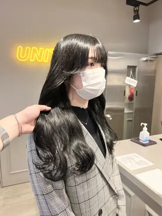 ロング カラー パーマ ヘアアレンジ メンズ 上品＆韓国風 🥀海心🥀のヘアスタイル
