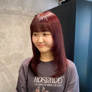 セミロング カラー 🩶レイヤーカット 🩶柔らかカラー結愛のヘアスタイル