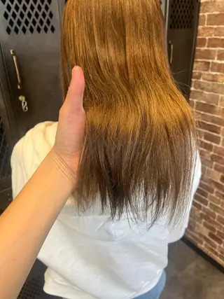 セミロング カラー パーマ ヘアアレンジ メンズ キッズ ネイル マツエク・マツパ アイブロウ 久木原 ゆりのヘアスタイル