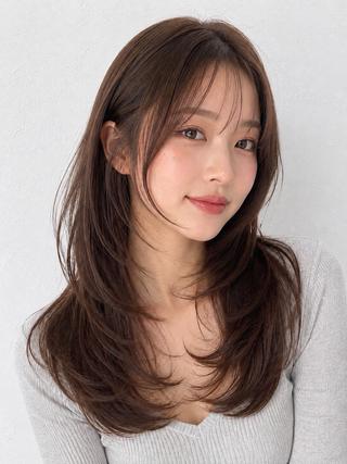 セミロング カラー kaho かほのヘアスタイル