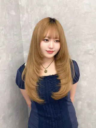 ロング 古川 美羽のヘアスタイル