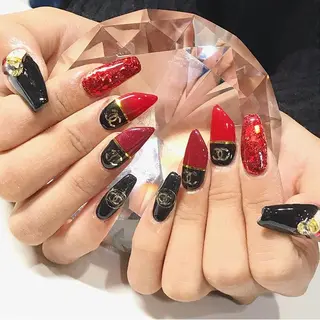 ネイル 渋谷／チップ長さ出し 👑アプレgel-xのネイルデザイン