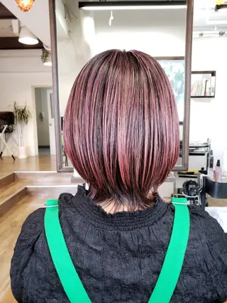 ミディアム カラー 中山 明子のヘアスタイル