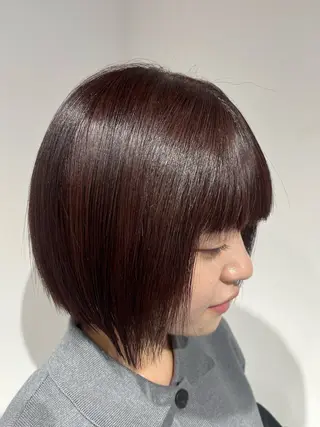 ショート カラー 髪質改善・ショートレ イヤーボブ🧡関玲子のヘアスタイル