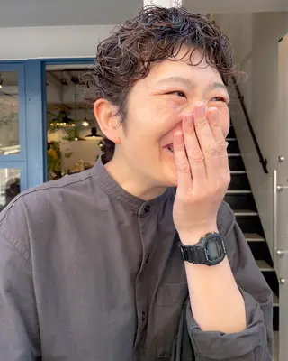 ショート パーマ やまさきえりこ ニュアンスパーマのヘアスタイル