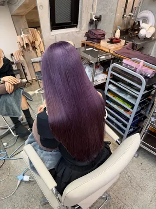 セミロング カラー リタッチモデル募集中 透明感カラー/真菜のヘアスタイル