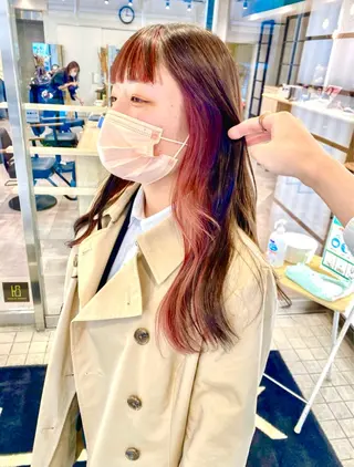 カラー 🍎エクステ/暖色 カラー🍎あyaかのヘアスタイル