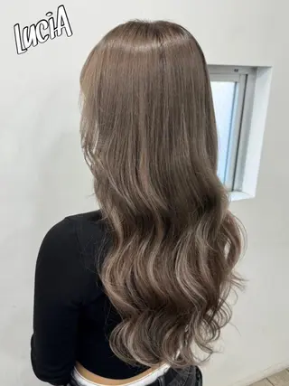 ロング カラー ヘアアレンジ エクステ¥5000 LuciAカラーのヘアスタイル